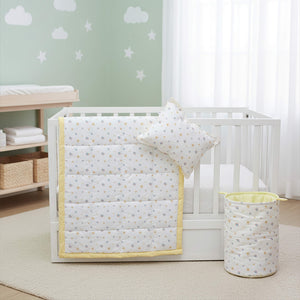 Edredon de Cuna Solecitos y Arcoiris Amarillo 4 Piezas