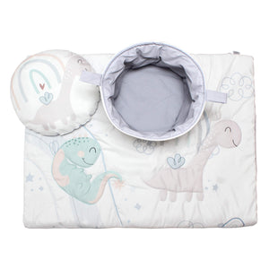 Edredon de Cuna con Cesto Abstract Dinos Unisex 4 piezas - Cary Bebé - 43DINO -