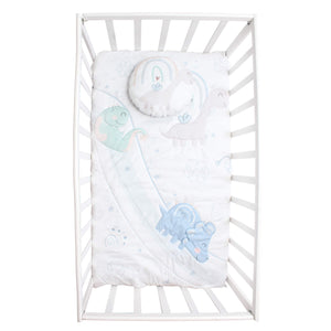 Edredon de Cuna con Cesto Abstract Dinos Unisex 4 piezas - Cary Bebé - 43DINO -