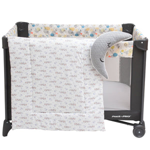 Edredon 70x100 cm Moon&Sheep Cary 3 Piezas Gris - Cary Bebé - 43ECVMSHP -