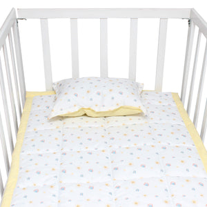 Edredon de Cuna Solecitos y Arcoiris Amarillo 4 Piezas - Cary Bebé - 33SNRWBL -