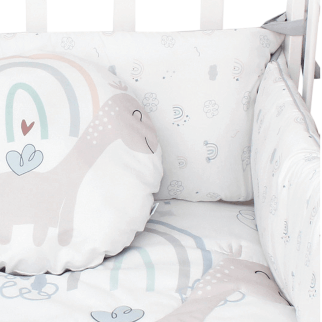 5 unids algodón gris cama de bebé parachoques cuna anti-bump nacido cuna  juegos de forro seguro almohadilla bebés cuna parachoques cubierta de cama