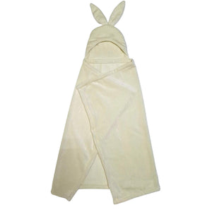 Cobija con Gorro Cary Conejo 80x100 cm, Tela polar Beige