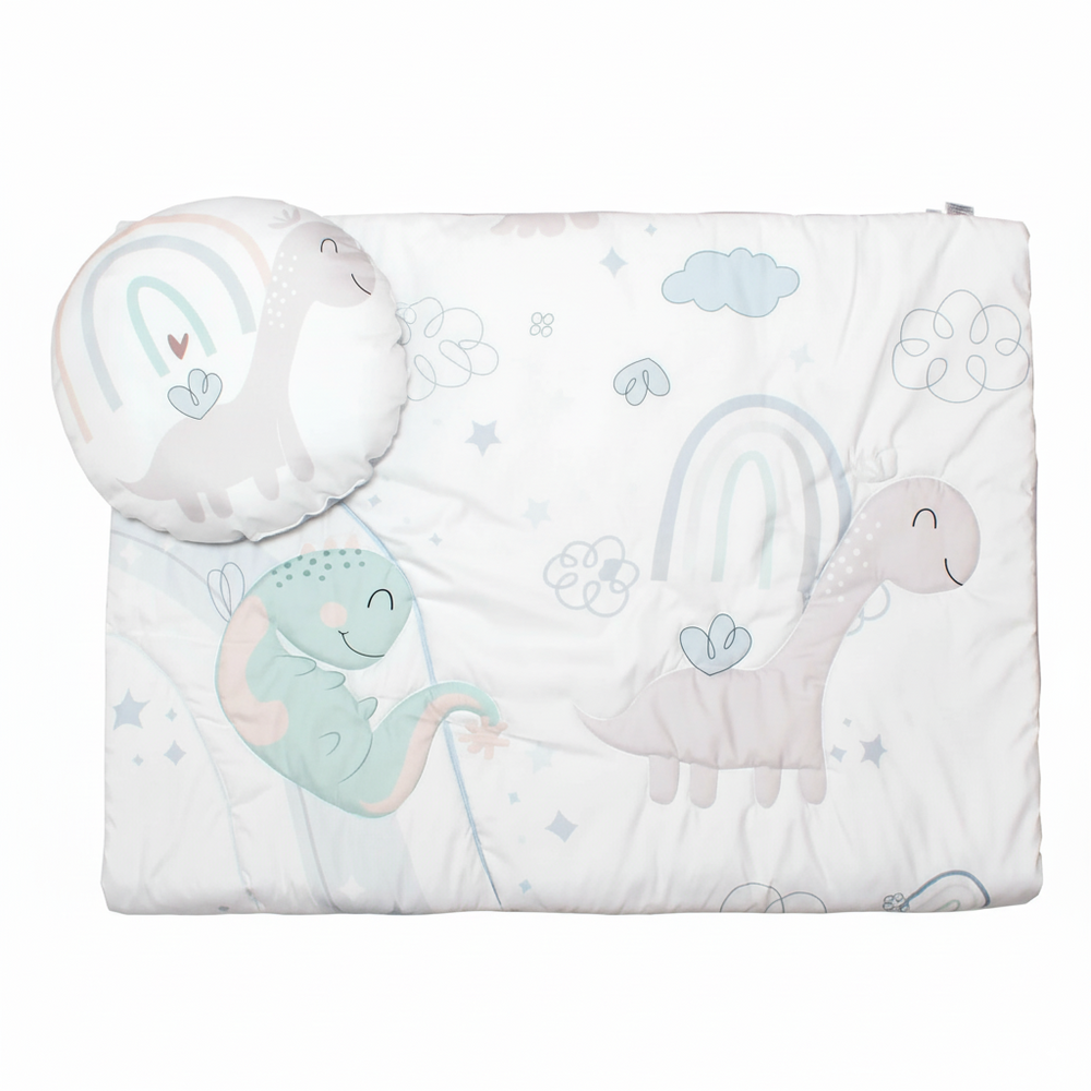 Edredon de Cuna con Cesto Abstract Dinos Unisex 3 piezas