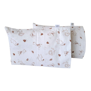 Pack Almohada Jirafa natural 100% Algodón Cary 2 Piezas 25x30 cm Suave y Fresca
