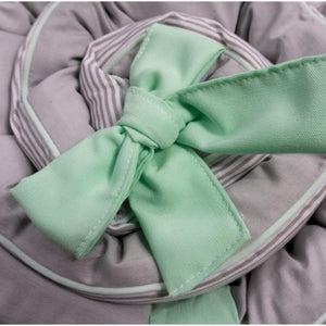 Bumper Protector para cuna Cary bebé ELEN Gris/Menta - Cary Bebé - 3BUMP - 324ELEN - 