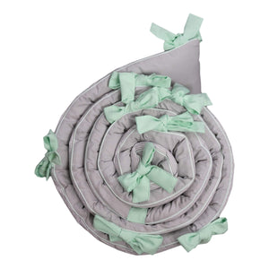 Bumper Protector para cuna Cary bebé ELEN Gris/Menta - Cary Bebé - 3BUMP - 324ELEN - 