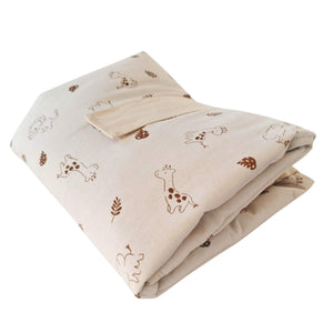 Cambiador para Bebé Impermeable 58x58 cm con Almohada Jirafa natural – Algodón y Microfibra - Cary Bebé - 04CAMJIFN - Cambiador