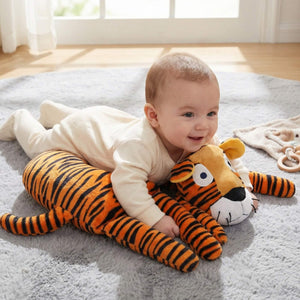Cojín Multifuncional Cary Tigre | Apoyo para Bebé + Lactancia (40×35×12 cm)