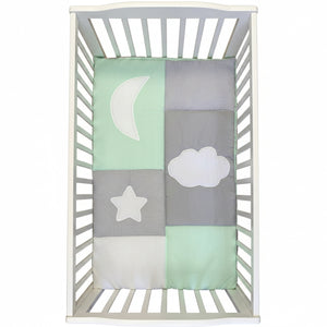 Edredon Cuna Cary bebé ELEN 1 Pieza Gris/Verde