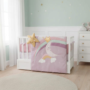 Juego de Cuna Cary bebé Princesa Luna 4 piezas Lila