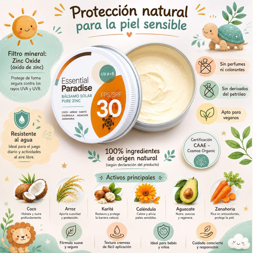 Bálsamo Solar Pure Zinc FPS 30 50 ml | NAAY My Little One