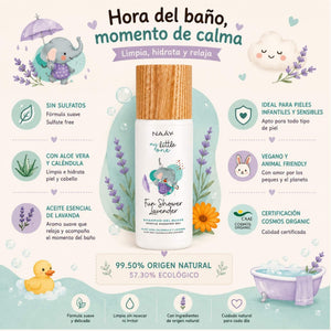 Shampoo Gel Suave Lavanda 200 ml | Sin Sulfatos | NAAY