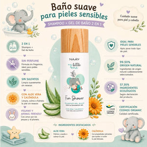 Shampoo Gel Suave Sin Perfume 200 ml | Fun Shower | NAAY
