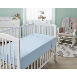Juego de Sabanas para Cuna Cary bebé Smooth Colors Azul claro