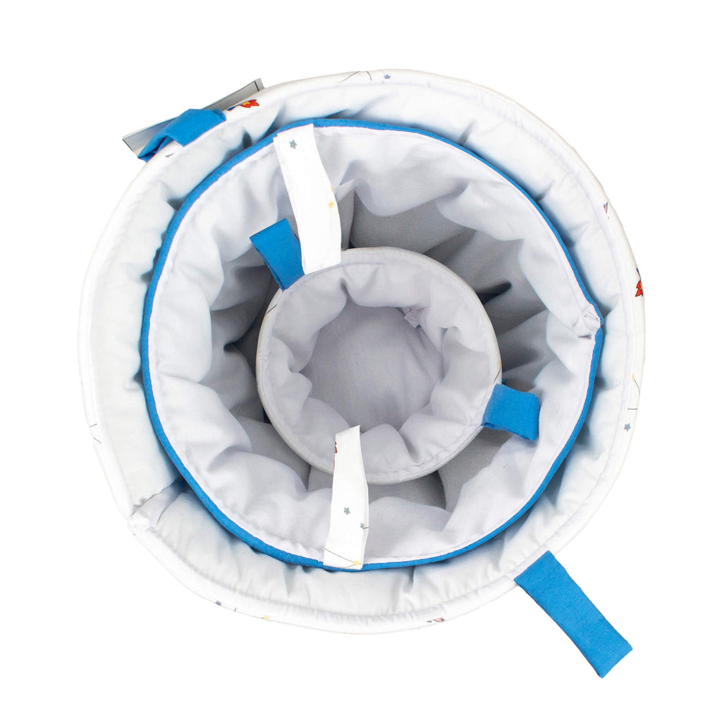 Juego de Cestos Organizadores Cary Astronauta 3 Piezas Azul plumbago/Blanco