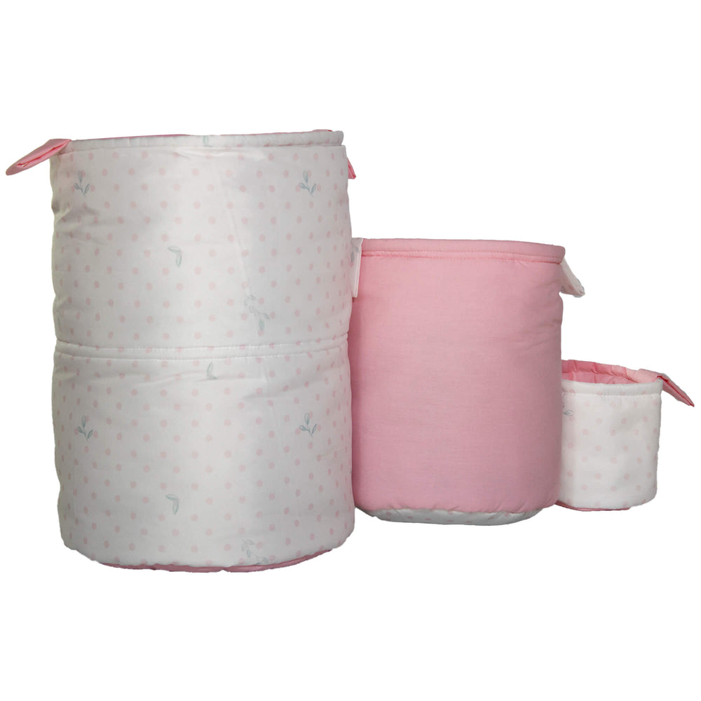 Juego de Cestos Organizadores Cary Rose Rosa 3 Piezas