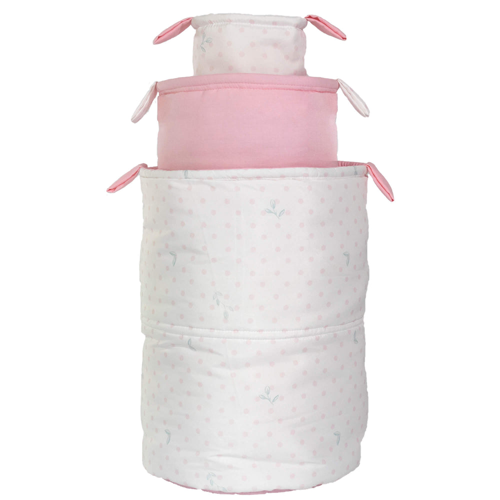 Juego de Cestos Organizadores Cary Rose Rosa 3 Piezas