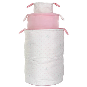 Juego de Cestos Organizadores Cary Rose Rosa 3 Piezas