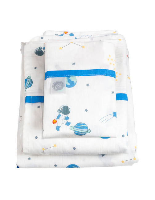 FlyIdeas Juego de Sabanas para Capazo de Bebe Conjunto 3 Pcs 75x35 cm Carro  y Cochecito  1 Sabana Bajera Ajustable 1 Sabana Encimera y 1 Funda  Almohada - 100% Algodon Cert : : Bebé