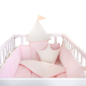Juego de Cuna Cary Princesa 70x130 cm Palo de Rosa/Hueso - Cary Bebé - 53EPC - 