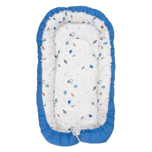 Nido Cama para bebe Cary Astronauta Azul plumbago/Blanco - Cary Bebé - 54BBNAST - Nido