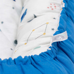 Nido Cama para bebe Cary Astronauta Azul plumbago/Blanco - Cary Bebé - 54BBNAST - Nido