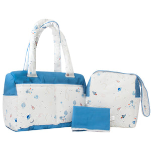 Pañalera Cary Astronauta Kit 3 piezas Azul plumbago - Cary Bebé - 01PKAST - 