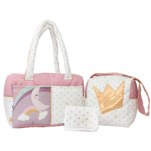 Pañalera Cary Princesa Luna Kit 3 piezas Lavanda - Cary Bebé - 01PKPRLUN - 